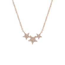 Load image into Gallery viewer, Triple Star Necklace