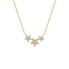 Load image into Gallery viewer, Triple Star Necklace