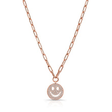 Load image into Gallery viewer, Smiley Charm on Link Chain Necklace