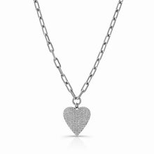 Load image into Gallery viewer, Heart Charm on Link Chain Necklace