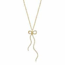 Load image into Gallery viewer, Diamond Bow Necklace