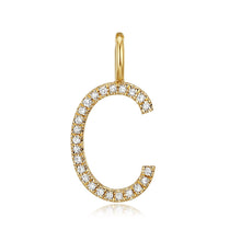 Load image into Gallery viewer, Medium Initial Pave Diamond Pendant
