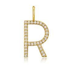 Load image into Gallery viewer, Medium Initial Pave Diamond Pendant
