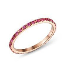 Load image into Gallery viewer, Ruby Pave Eternity Ring