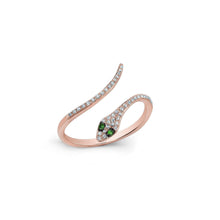 Load image into Gallery viewer, Pave Diamond Snake Ring