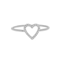 Load image into Gallery viewer, Open Heart Pave Ring