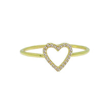 Load image into Gallery viewer, Open Heart Pave Ring
