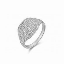 Load image into Gallery viewer, Pave Diamond Signet Pinky Ring