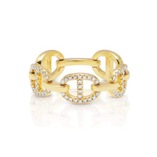 Load image into Gallery viewer, Pave Link Ring