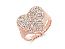Load image into Gallery viewer, Large Pave Heart Ring