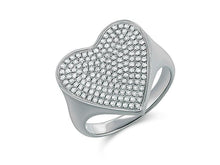 Load image into Gallery viewer, Large Pave Heart Ring