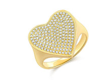 Load image into Gallery viewer, Large Pave Heart Ring