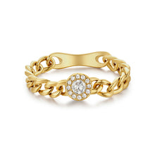 Load image into Gallery viewer, Cuban Chain Link Flex Halo Ring