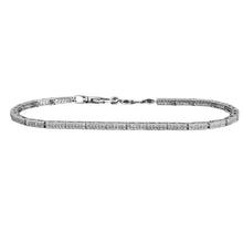Load image into Gallery viewer, Pave Diamond Stations Tennis Bracelet