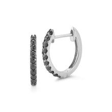 Load image into Gallery viewer, Mini Black Diamond Huggies