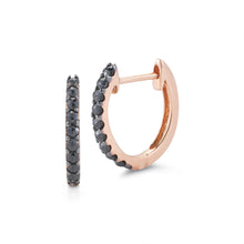 Load image into Gallery viewer, Mini Black Diamond Huggies