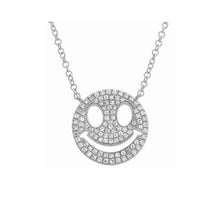 Load image into Gallery viewer, Pave Diamond Smiley Necklace