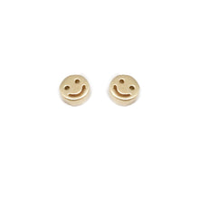 Load image into Gallery viewer, Mini Gold Smiley Stud