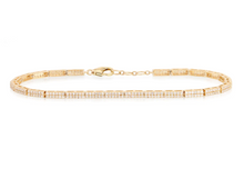 Load image into Gallery viewer, Pave Diamond Stations Tennis Bracelet
