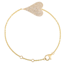 Load image into Gallery viewer, Horizontal Elongated Heart Bracelet