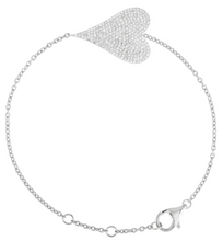 Load image into Gallery viewer, Horizontal Elongated Heart Bracelet