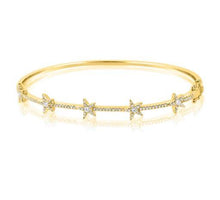 Load image into Gallery viewer, Pave Star Bangle Bracelet