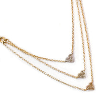 Load image into Gallery viewer, Triple Layer Pave Heart Necklace
