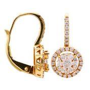 Load image into Gallery viewer, Huggie Diamond Cluster Drop