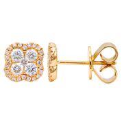 Load image into Gallery viewer, Square Diamond Studs