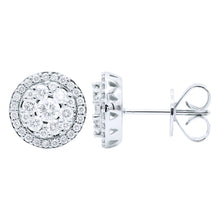Load image into Gallery viewer, Cluster Diamond Halo Stud