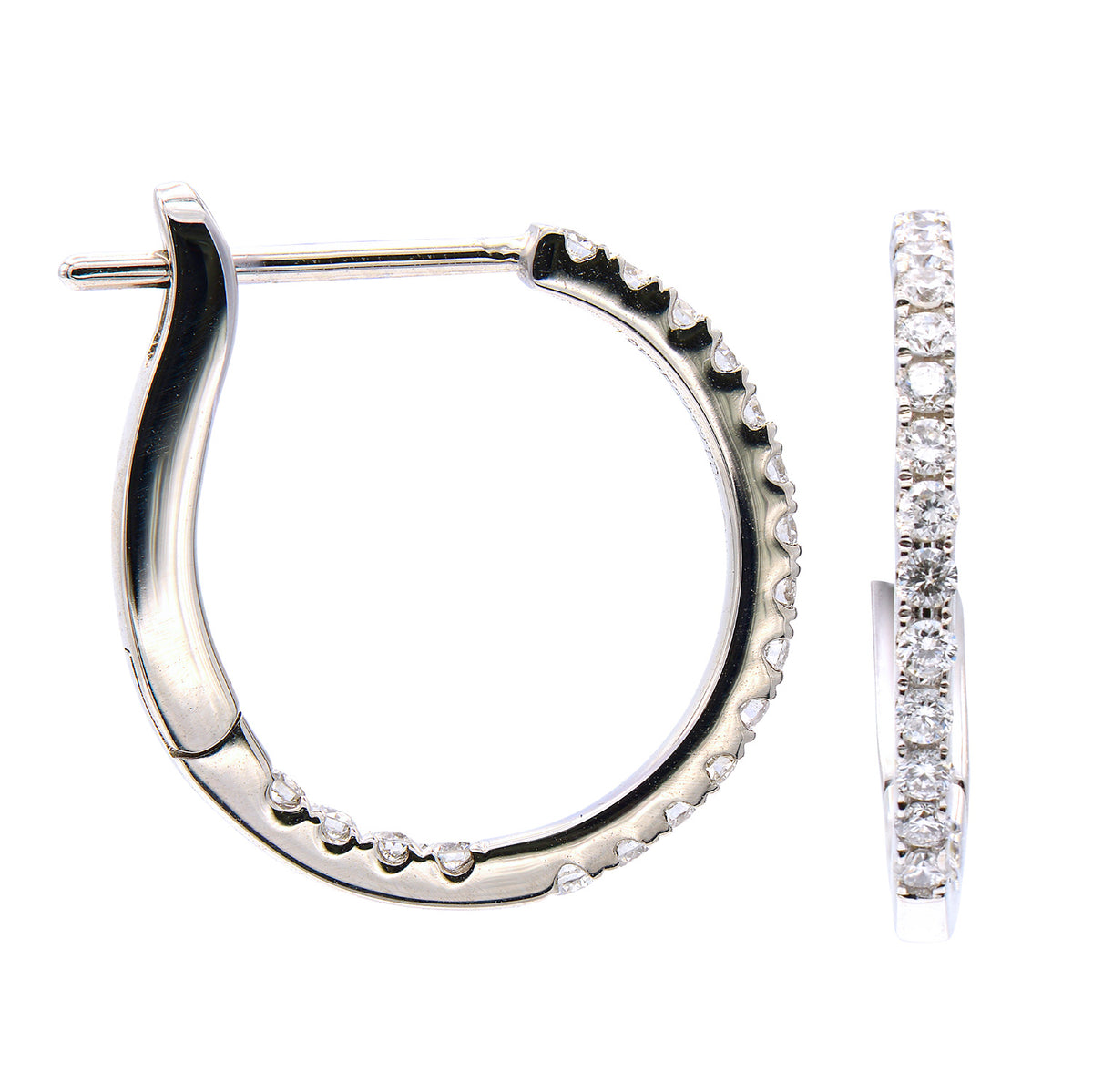 Diamond Hoops Suzy B Jewelry