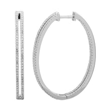 Load image into Gallery viewer, Double Row Diamond Hoops
