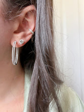 Load image into Gallery viewer, Double Row Diamond Hoops