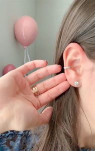 Double Row Pave Diamond Ear Cuff