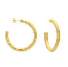 Load image into Gallery viewer, Gold Hoop Tube Earrings