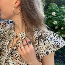 Load image into Gallery viewer, Gold Hoop Tube Earrings