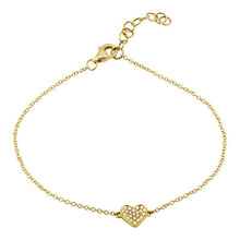 Load image into Gallery viewer, Pave Heart Bracelet