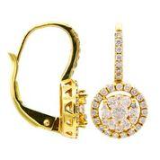 Load image into Gallery viewer, Huggie Diamond Cluster Drop