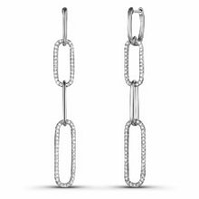 Load image into Gallery viewer, Diamond Link Drop Earrings