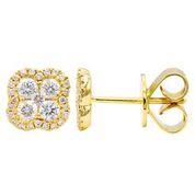 Load image into Gallery viewer, Square Diamond Studs