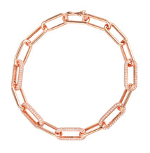 Load image into Gallery viewer, Five Diamond Link Bracelet
