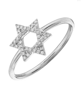 Star of David Diamond Ring