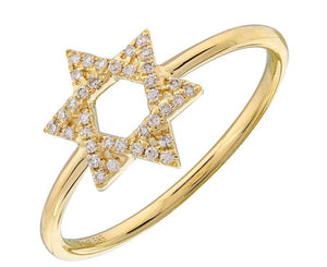 Star of David Diamond Ring