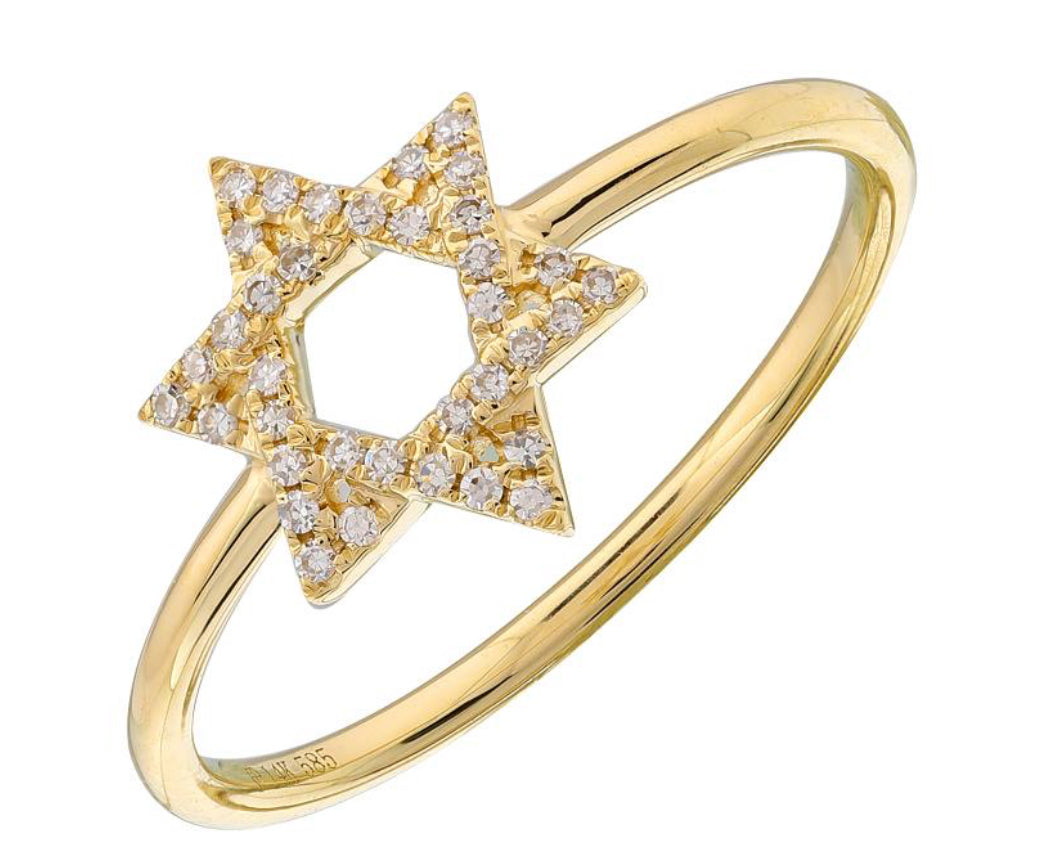 Star of David Diamond Ring