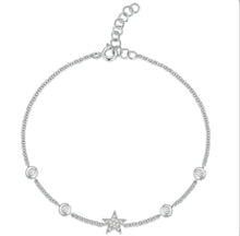 Load image into Gallery viewer, Star and Bezel Diamond Bracelet
