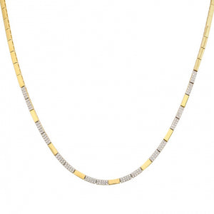 Diamond Bar Pattern Necklace