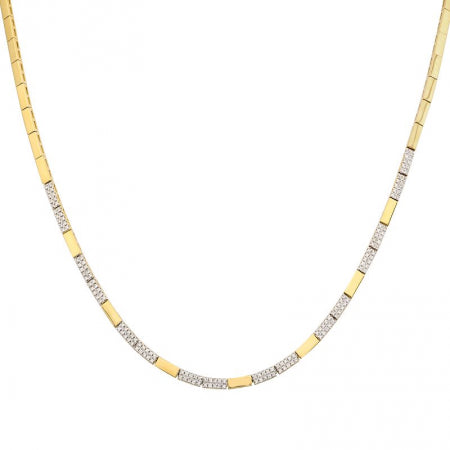 Diamond Bar Pattern Necklace