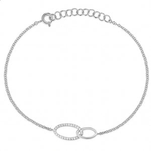 Interlocking Diamond Oval Bracelet