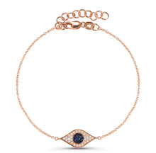 Load image into Gallery viewer, Blue Sapphire Evil Eye Bracelet
