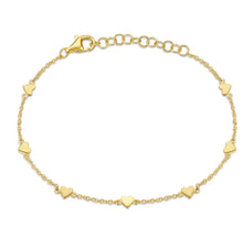 Load image into Gallery viewer, Gold Heart Eternity Bracelet
